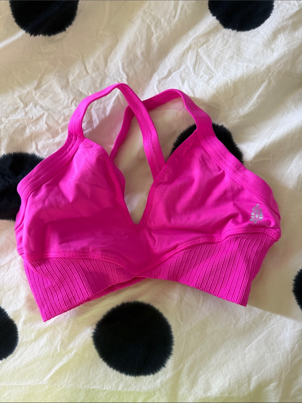 FP Movement V-Neck Sports Bra- Hot Pink - XS/S